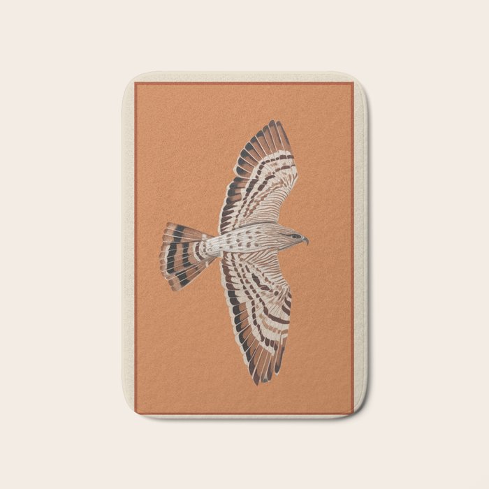 Hawk in Still Flight Bath Mat Gallery Image 1