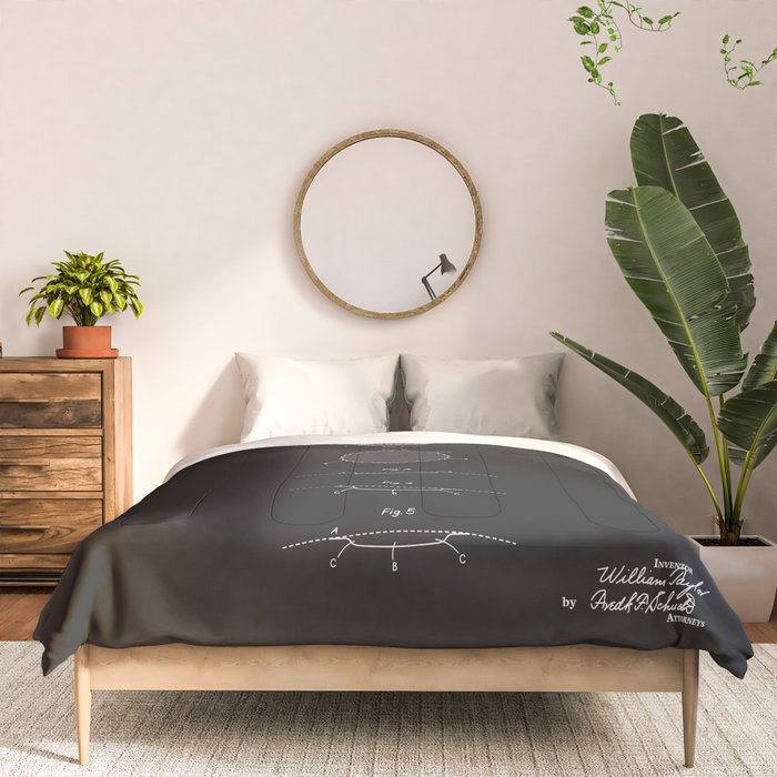 Golf Ball Patent - Black Comforter Gallery Image 3