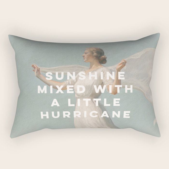 Sunshine Mixed With a Little Hurricane, Feminist Rectangular Pillow Gallery Image 1