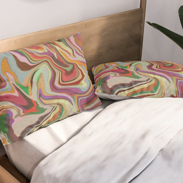 Colorful Liquid Swirl Pillow Sham Gallery Image 2