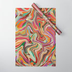 Colorful Liquid Swirl Wrapping Paper Gallery Image 1