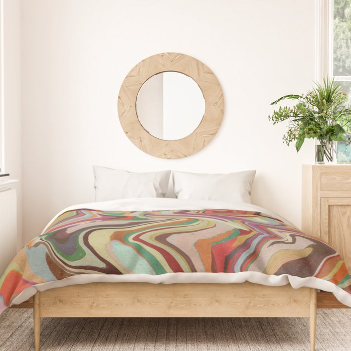 Colorful Liquid Swirl Duvet Cover Gallery Image 3