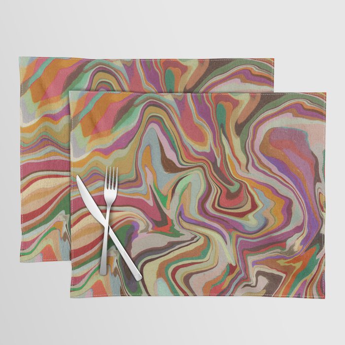 Colorful Liquid Swirl Placemat Gallery Image 1
