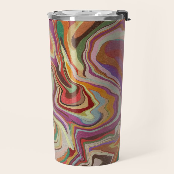 Colorful Liquid Swirl Travel Mug Gallery Image 2