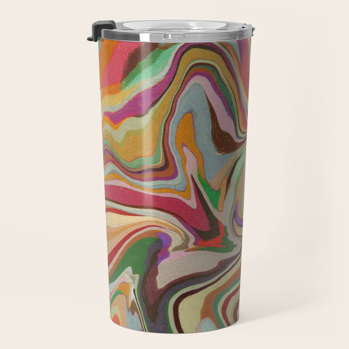 Colorful Liquid Swirl Travel Mug Gallery Image 3