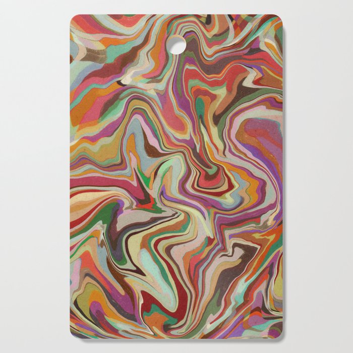 Colorful Liquid Swirl Cutting Board Gallery Image 1