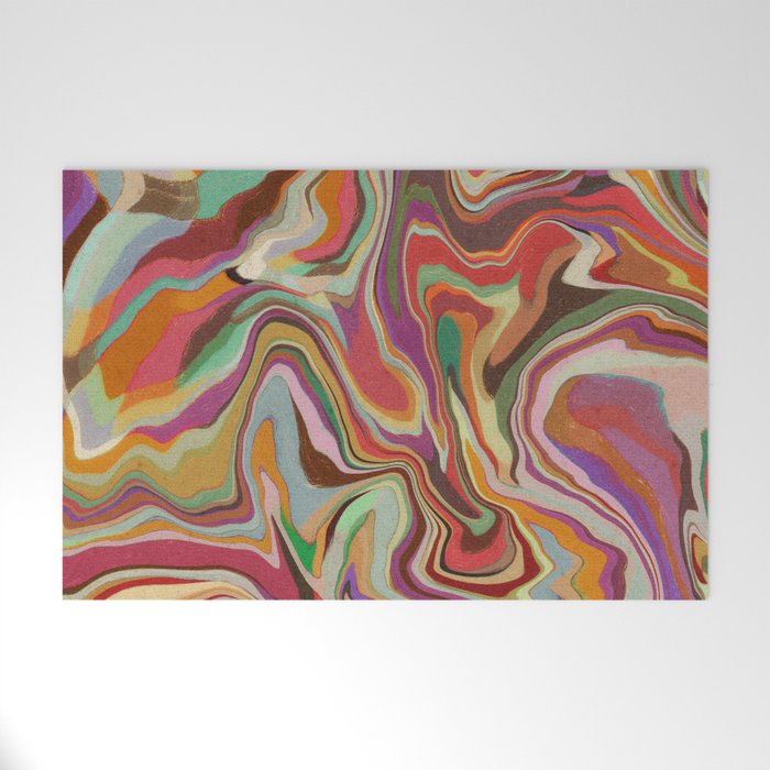 Colorful Liquid Swirl Welcome Mat Gallery Image 1