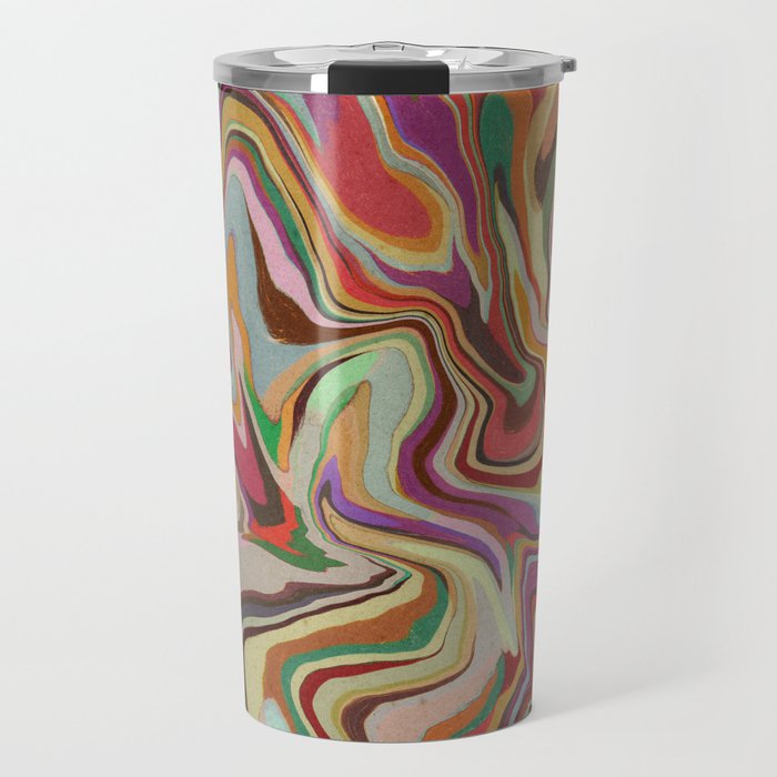 Colorful Liquid Swirl Travel Mug Gallery Image 1