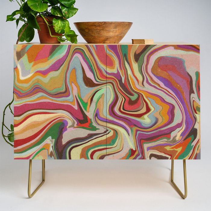Colorful Liquid Swirl Credenza Gallery Image 1