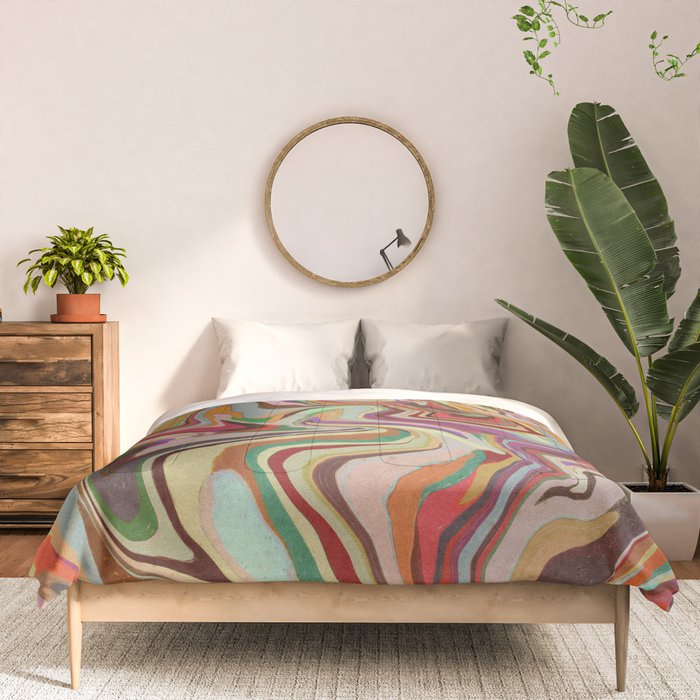 Colorful Liquid Swirl Comforter Gallery Image 3