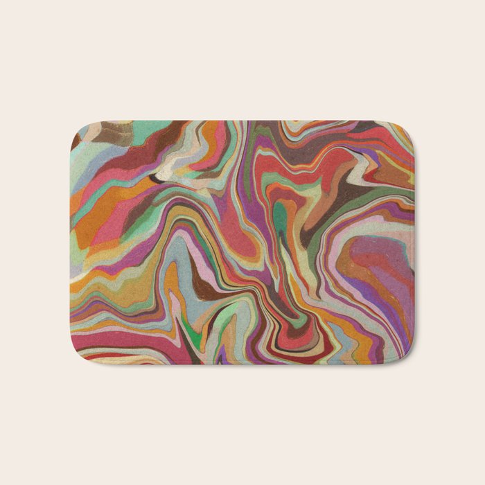 Colorful Liquid Swirl Bath Mat Gallery Image 1