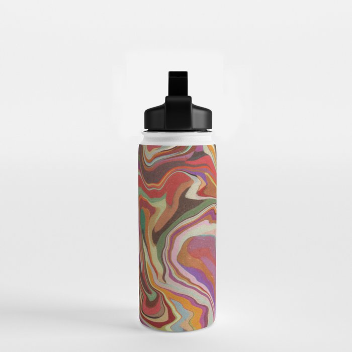 Colorful Liquid Swirl Water Bottle Gallery Image 2