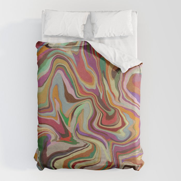 Colorful Liquid Swirl Duvet Cover Gallery Image 1