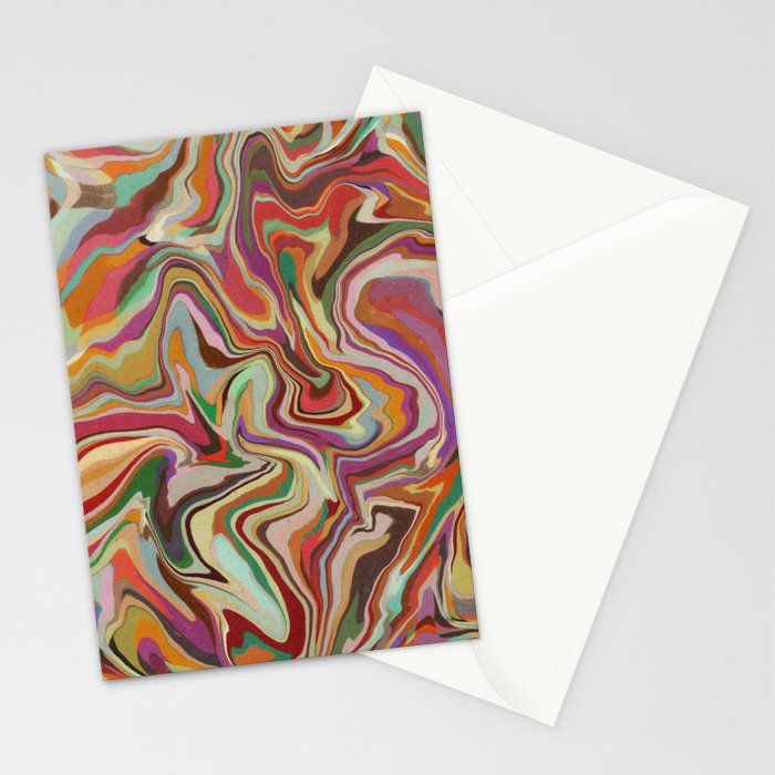 Colorful Liquid Swirl Stationery Card Gallery Image 2