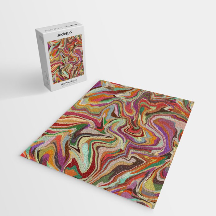 Colorful Liquid Swirl Jigsaw Puzzle Gallery Image 2