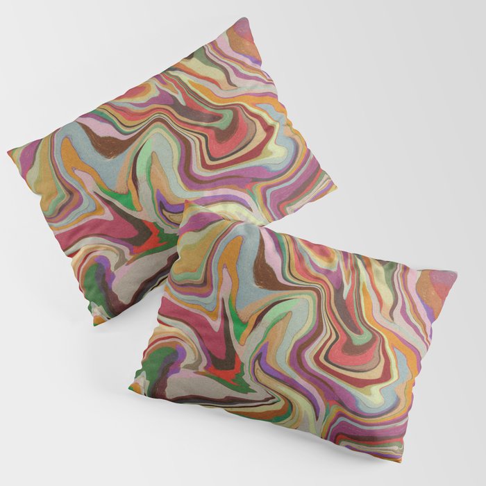 Colorful Liquid Swirl Pillow Sham Gallery Image 1