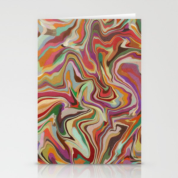 Colorful Liquid Swirl Stationery Card Gallery Image 1