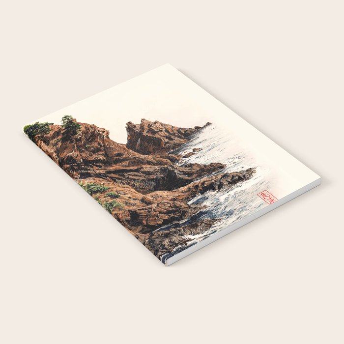 Japanese Painting coastal japandi Art Sage Green Poster Japanese Wall Art Maximalist Wall Art Notebook Gallery Image 2