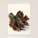 Japanese Painting coastal japandi Art Sage Green Poster Japanese Wall Art Maximalist Wall Art Stationery Card Gallery Image 2