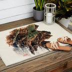 Japanese Painting coastal japandi Art Sage Green Poster Japanese Wall Art Maximalist Wall Art Outdoor Rug Gallery Image 2