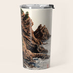 Japanese Painting coastal japandi Art Sage Green Poster Japanese Wall Art Maximalist Wall Art Travel Mug Gallery Image 2