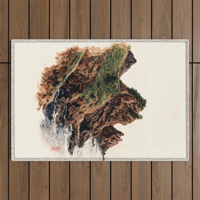Japanese Painting coastal japandi Art Sage Green Poster Japanese Wall Art Maximalist Wall Art Outdoor Rug Gallery Image 1