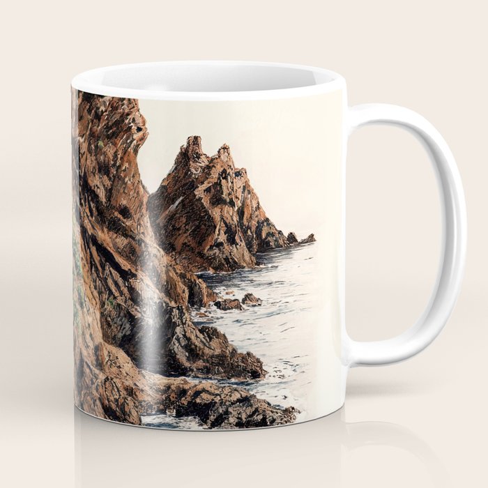 Japanese Painting coastal japandi Art Sage Green Poster Japanese Wall Art Maximalist Wall Art Coffee Mug Gallery Image 1