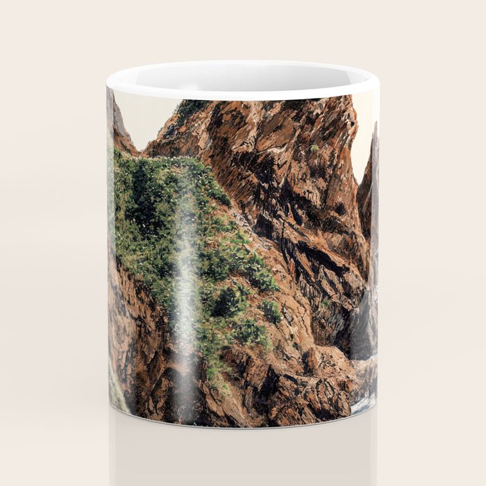 Japanese Painting coastal japandi Art Sage Green Poster Japanese Wall Art Maximalist Wall Art Coffee Mug Gallery Image 4