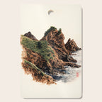 Japanese Painting coastal japandi Art Sage Green Poster Japanese Wall Art Maximalist Wall Art Cutting Board Gallery Image 1