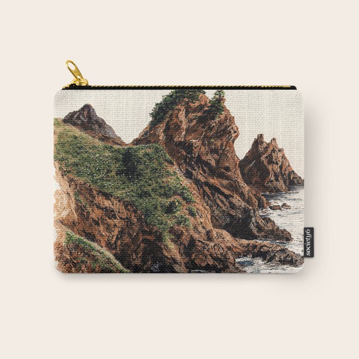 Japanese Painting coastal japandi Art Sage Green Poster Japanese Wall Art Maximalist Wall Art Carry All Pouch Gallery Image 1