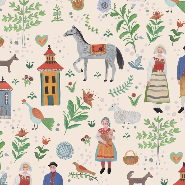 Swedish Folk Art Coffee Mug Gallery Image 2