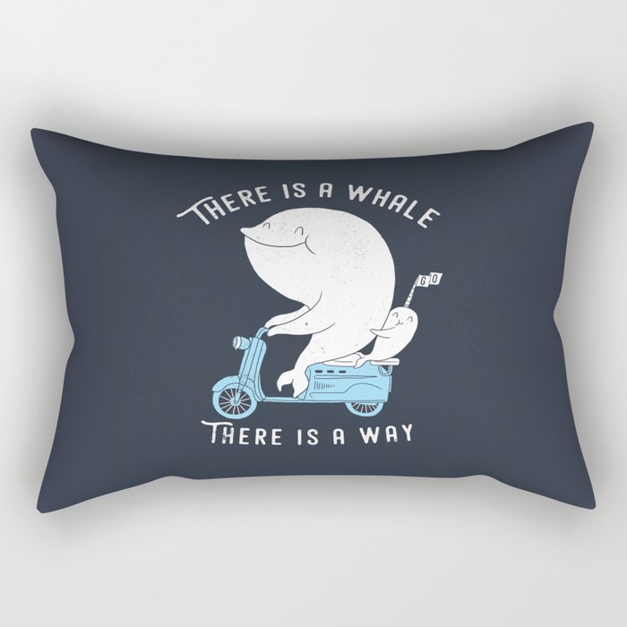 There is a whale Rectangular Pillow Gallery Image 2