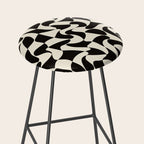  Black&White Warped Wavy Check Stool Gallery Image 2