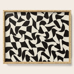  Black&White Warped Wavy Check Serving Tray Gallery Image 1