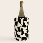  Black&White Warped Wavy Check Wine Chiller Gallery Image 1