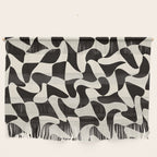  Black&White Warped Wavy Check Wall Hanging Gallery Image 1