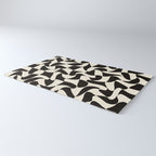  Black&White Warped Wavy Check Rug Gallery Image 3