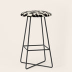  Black&White Warped Wavy Check Stool Gallery Image 1