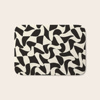  Black&White Warped Wavy Check Bath Mat Gallery Image 1