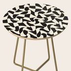  Black&White Warped Wavy Check Side Table Gallery Image 2
