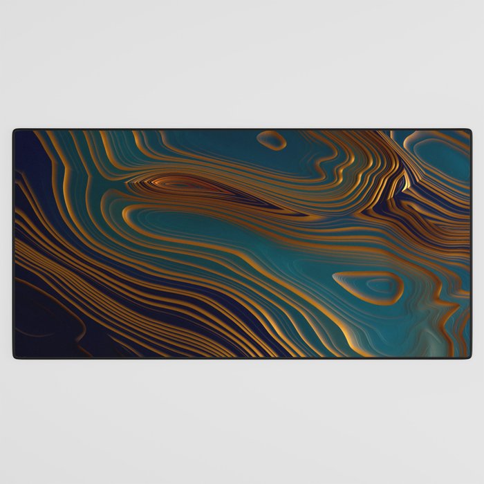 Peacock Ocean Desk Mat Gallery Image 3