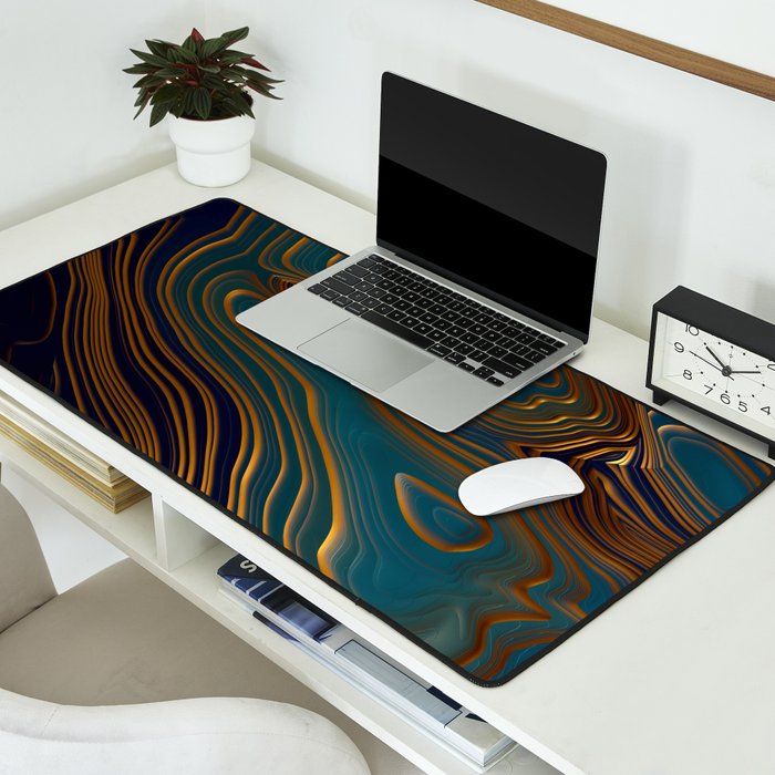Peacock Ocean Desk Mat Gallery Image 2