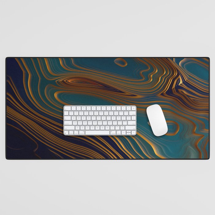 Peacock Ocean Desk Mat Gallery Image 1