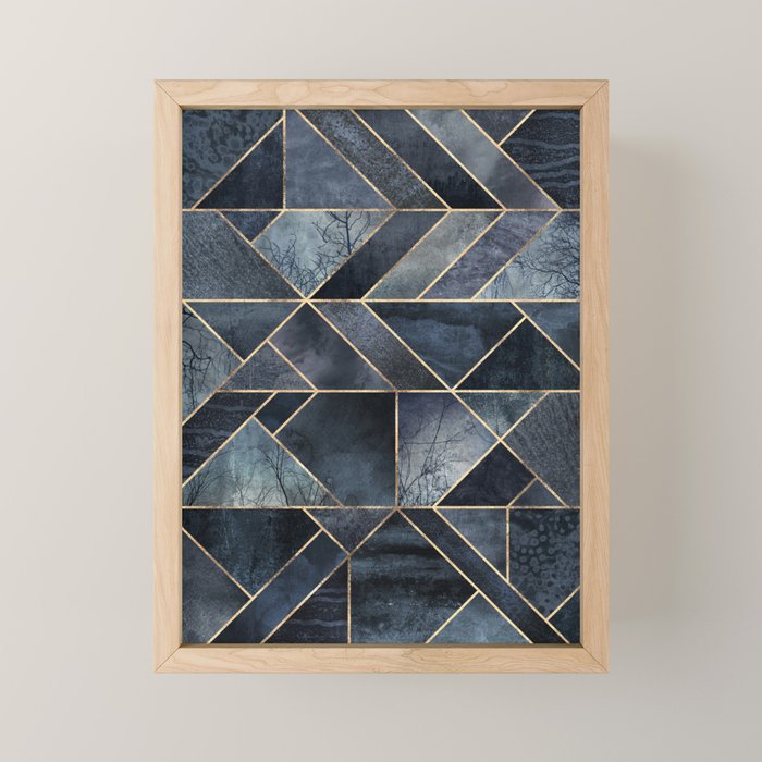 Abstract Nature - Dark Blue Mini Art Print Gallery Image 1