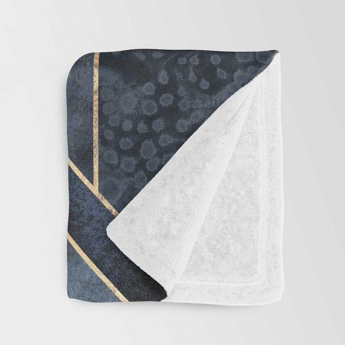Abstract Nature - Dark Blue Throw Blanket Gallery Image 3