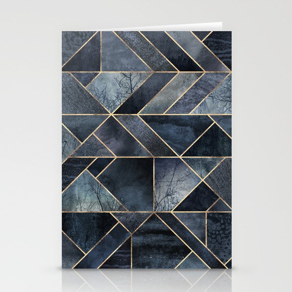 Abstract Nature - Dark Blue Stationery Card Gallery Image 2