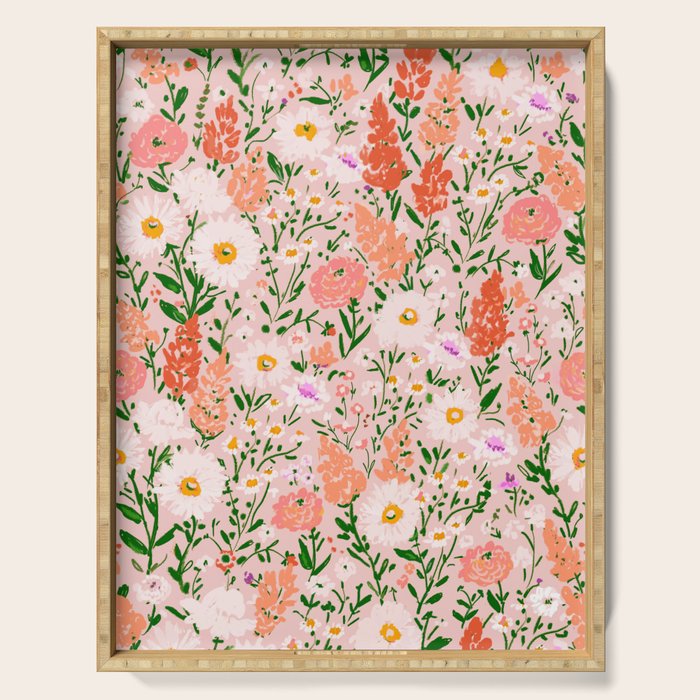 Late Summer Floral Serving Tray Gallery Image 1