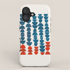 Teal Jewels Minimalist Minimal Abstract Mid Century Modern Paper Collage Shapes iPhone Case Gallery Image 1