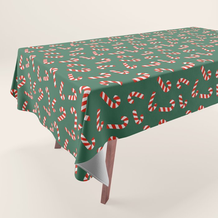 Candy Canes - Green Tablecloth Gallery Image 1