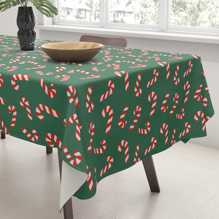 Candy Canes - Green Tablecloth Gallery Image 3
